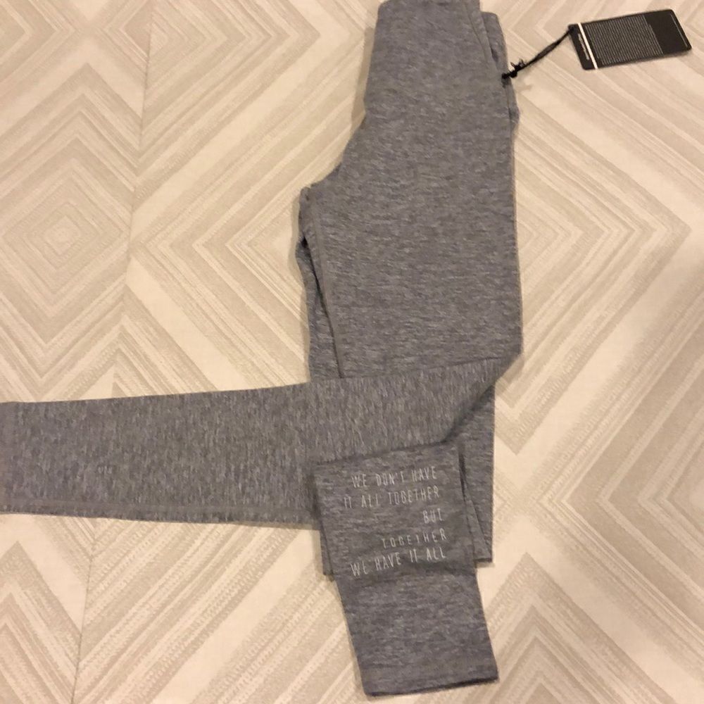 Good hYOUman Heather Gray Inspirational Leggings